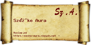Szőke Aura névjegykártya